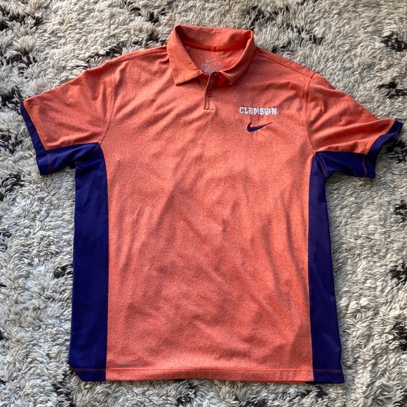 Clemson Nike Dri-Fit Polo - Picture 1 of 4